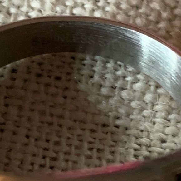 Stainless steel ring with Marcasite type accents - Picture 4 of 6